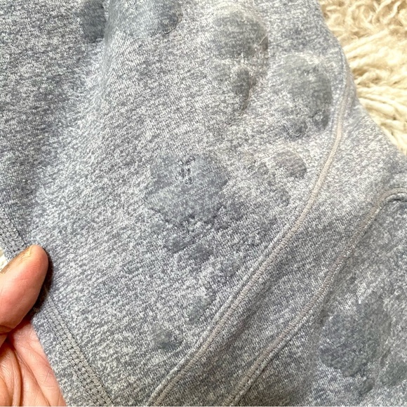 Lululemon Hold Me Close Crop Heathered Fossil with Silicone Grips 8 - Picture 5 of 8